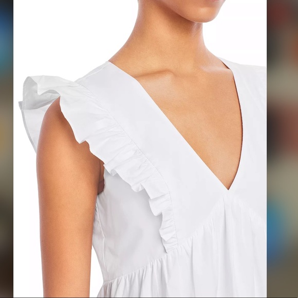 Aqua Ruffled Mini Dress - Picture 6 of 14